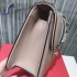 Valentino lock medium leather shoulder bag beige